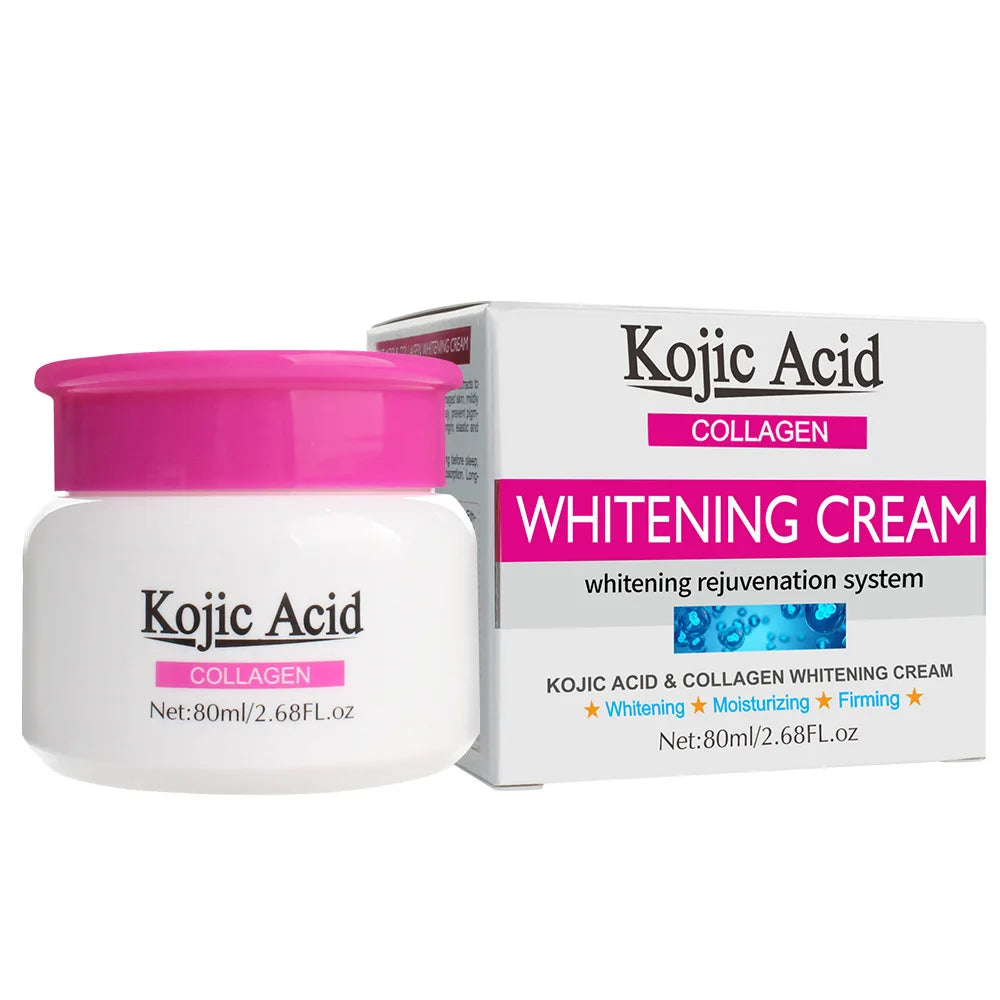 Kojic Acid& Collagen Whitening Cream Face Cream Remove Dark Spots Face Care Moisturizing Anti-Aging Firming Skin Care Cosmetics