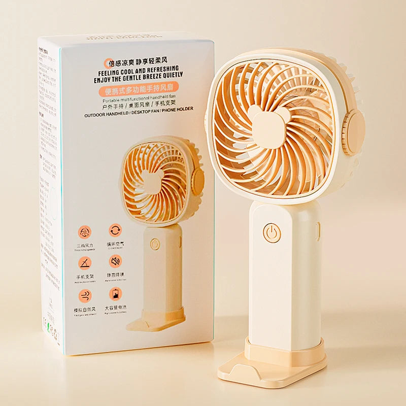 Mini USB Handheld Fan Multi-Functional Desktop With Stand Eectric Fan Students Outdoor Portable Portable Small Fan