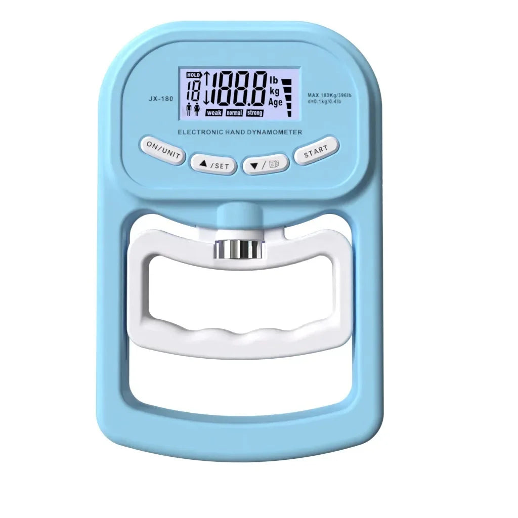 Grip Strength Tester Electronic Tester 396Lbs/180Kg Digital Dynamometer Grip Strength Meter USB LCD Screen Hand Grip Dynamometer