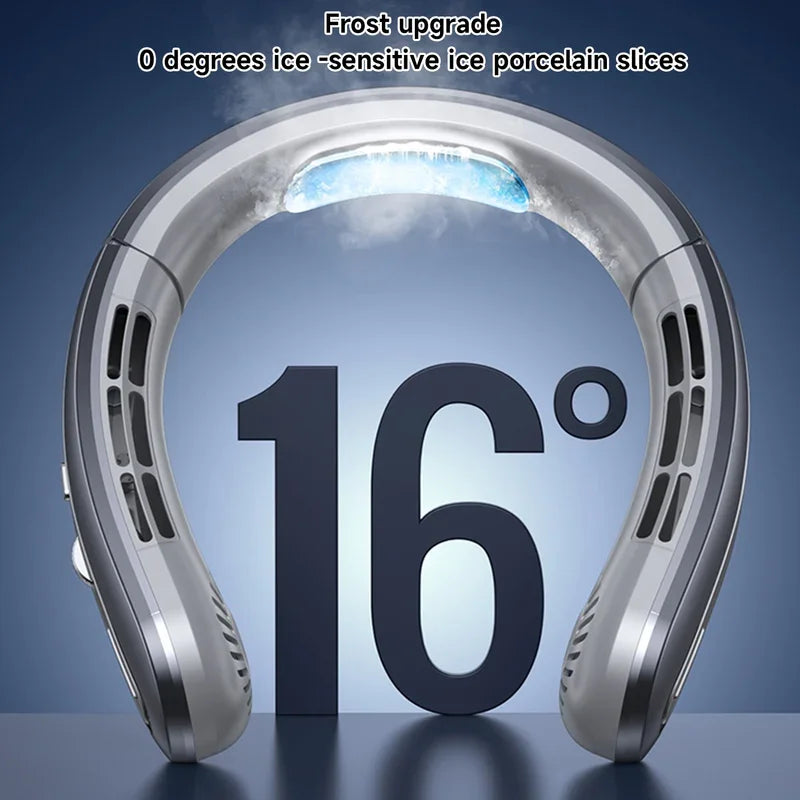 Xiaomi Portable Mini Hanging Neck Fan Digital Display Power Fan Neckband Air Cooler USB Rechargeable Fans Cooling Tool Summer