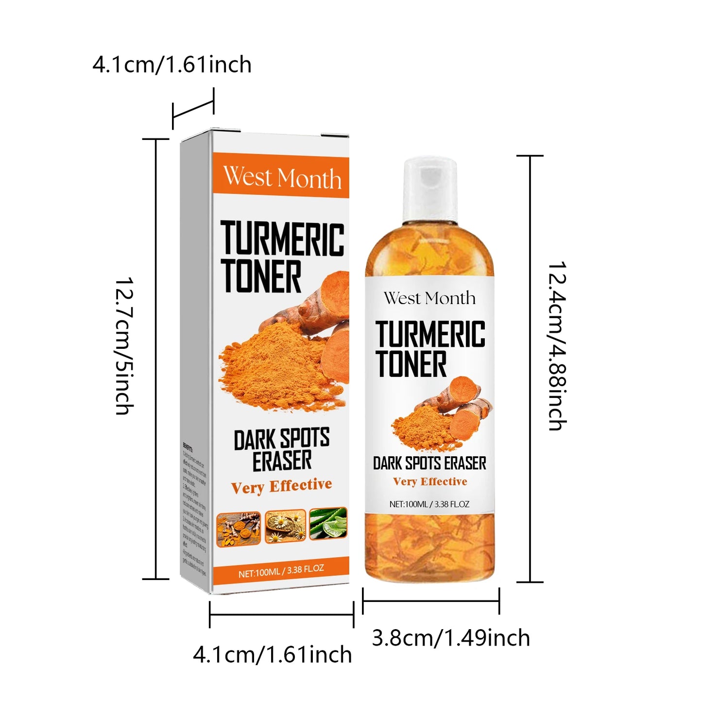 Turmeric Toner Dark Spots Removal Brightening Spots Corrector Remove Freckle Fade Melasma Moisturizing Turmeric Face Toner
