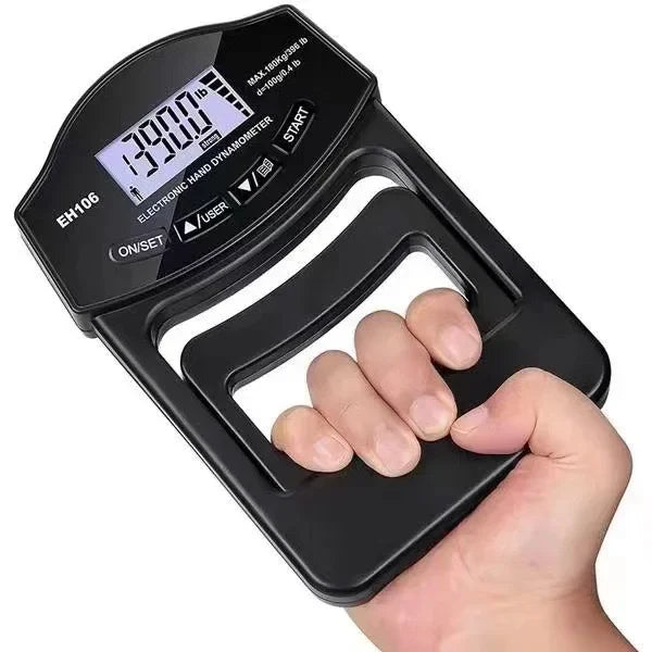 Grip Strength Tester Electronic Tester 396Lbs/180Kg Digital Dynamometer Grip Strength Meter USB LCD Screen Hand Grip Dynamometer