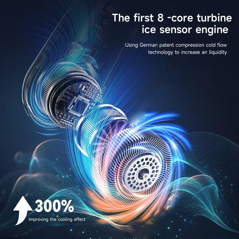 Xiaomi Portable Mini Hanging Neck Fan Digital Display Power Fan Neckband Air Cooler USB Rechargeable Fans Cooling Tool Summer