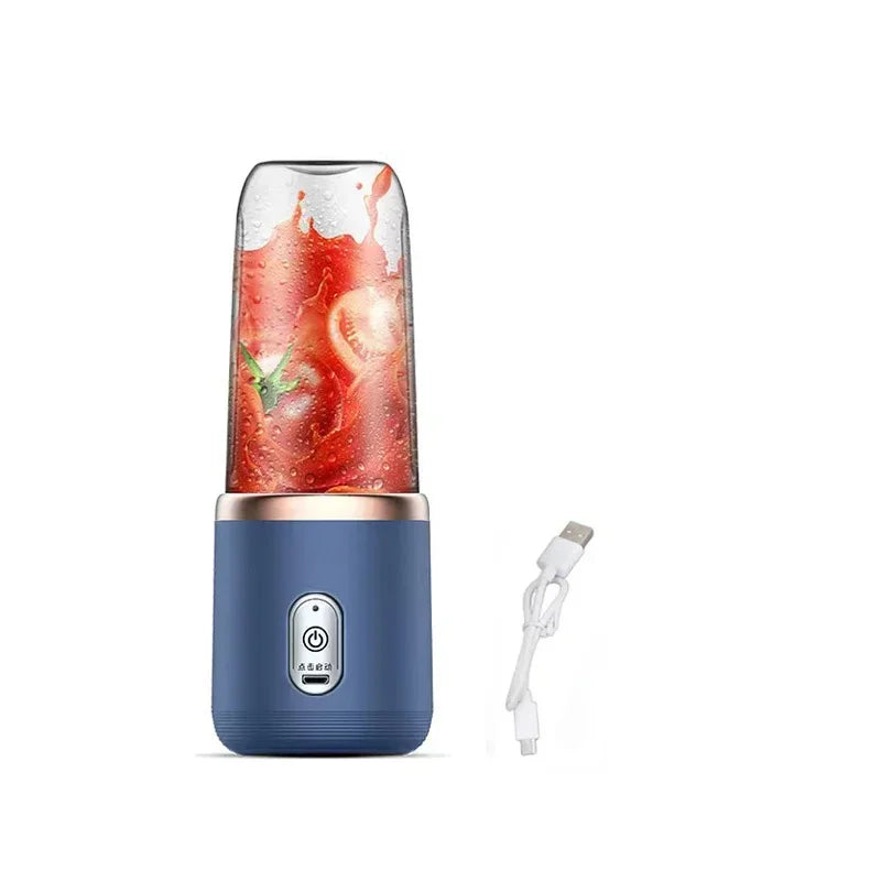 Electric Juicer Cup For Travel Portable Juicer Mixer 6 Blades Usb Fresh Fruit Juice Personal Blender Portable Blender Smoothie