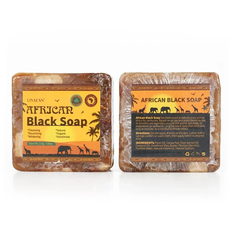 African Black Soap Organic Shea Butter Anti Rebelles Treatment Acne Moisturizing SkinCare Handmade Beauty Body Bath