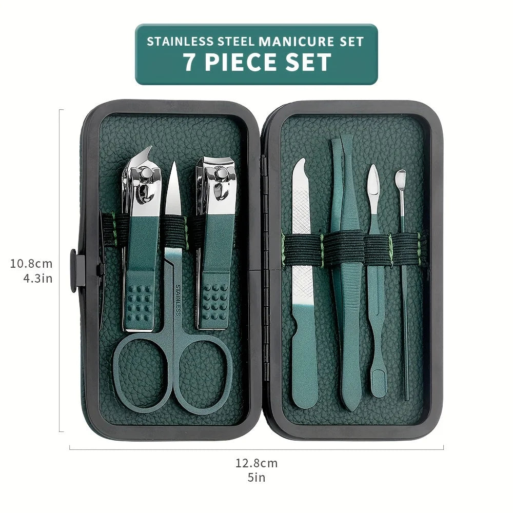 7/13/24pcs Manicure Tool Set, Cuticle Nippers And Cutter Kit, Professional Nail Clippers Pedicure Kit, Nail Art Tools