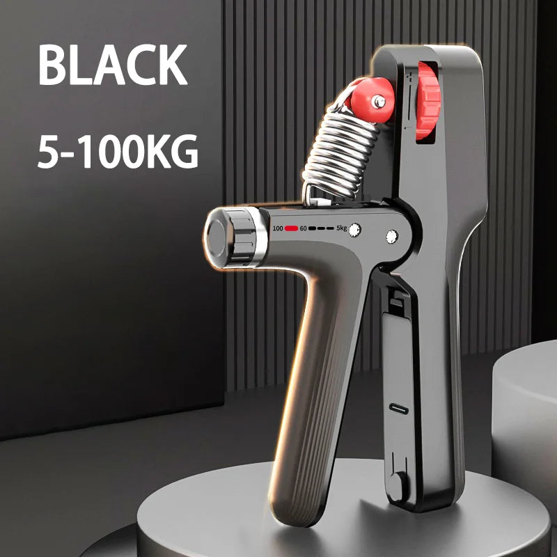 Electronic Counting Timing Grip Strength Device Adjustable Weight Fitness Hand Strength Training Grip Strength Device Hand