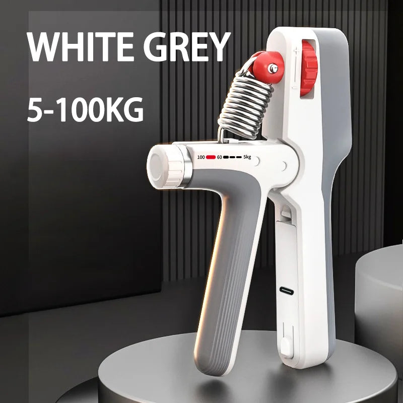 Electronic Counting Timing Grip Strength Device Adjustable Weight Fitness Hand Strength Training Grip Strength Device Hand