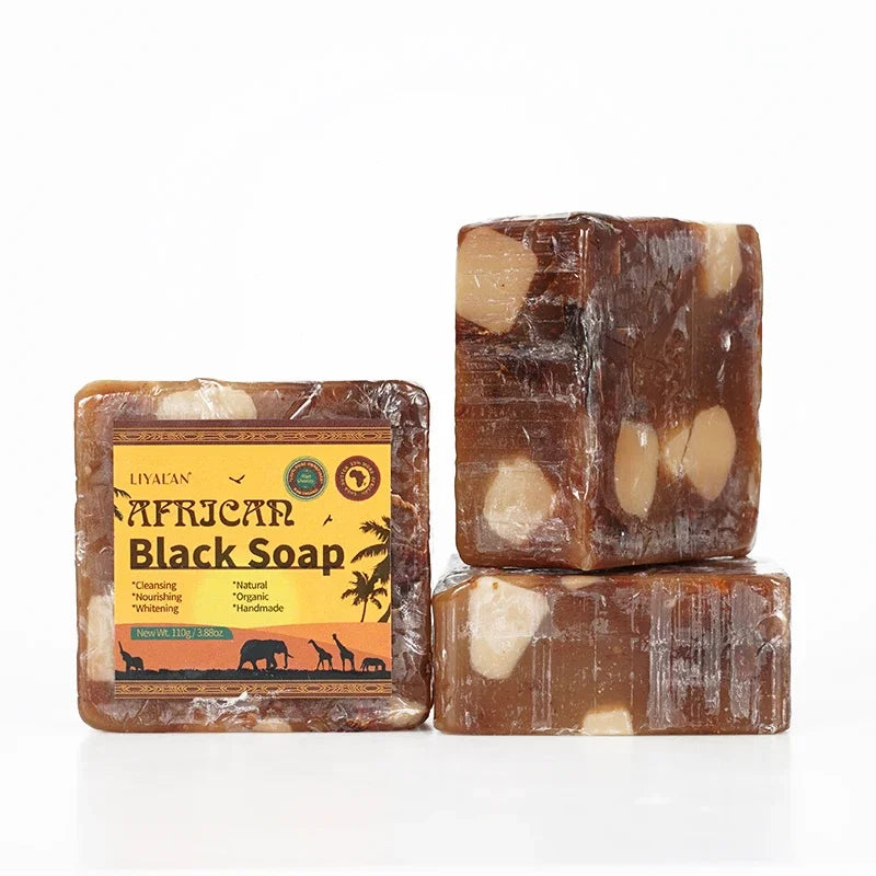 African Black Soap Organic Shea Butter Anti Rebelles Treatment Acne Moisturizing SkinCare Handmade Beauty Body Bath