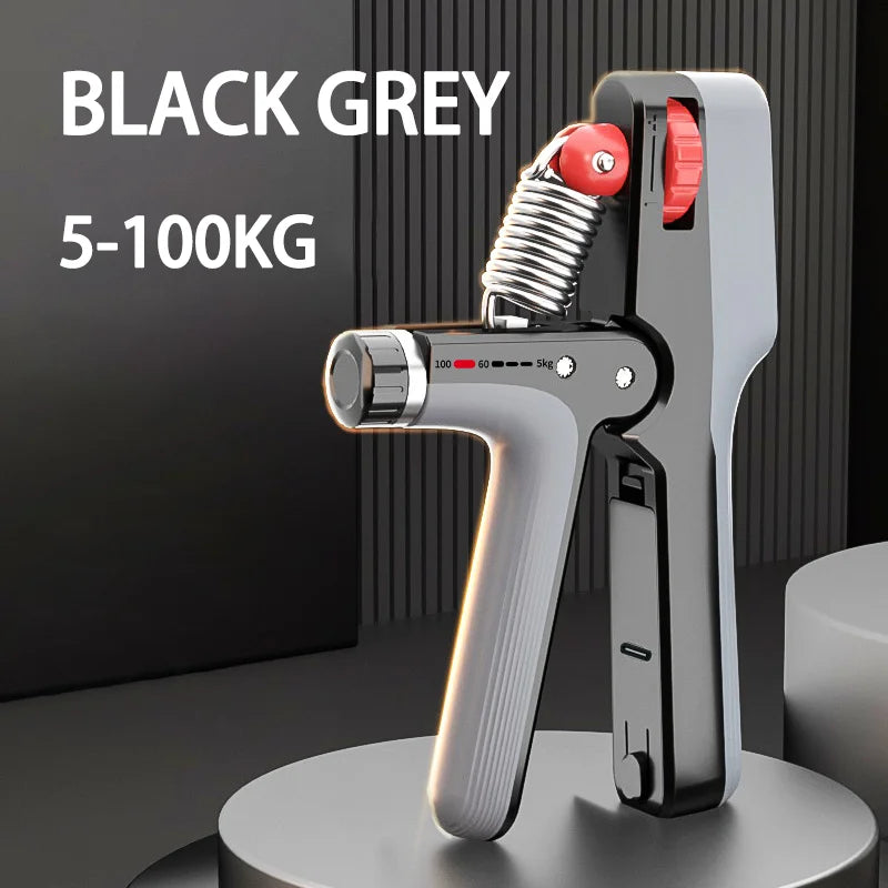 Electronic Counting Timing Grip Strength Device Adjustable Weight Fitness Hand Strength Training Grip Strength Device Hand