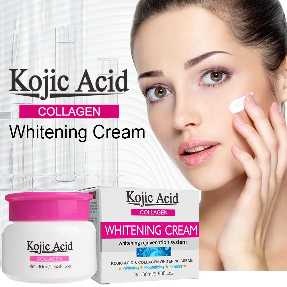 Kojic Acid& Collagen Whitening Cream Face Cream Remove Dark Spots Face Care Moisturizing Anti-Aging Firming Skin Care Cosmetics