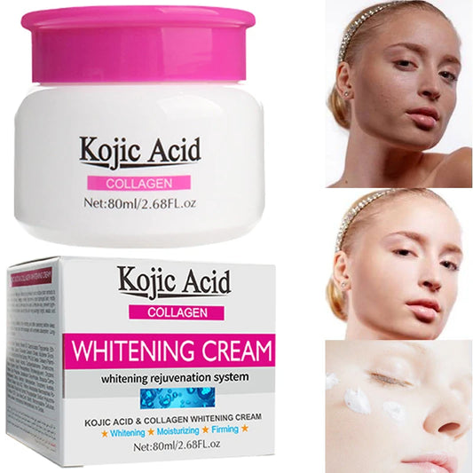 Kojic Acid& Collagen Whitening Cream Face Cream Remove Dark Spots Face Care Moisturizing Anti-Aging Firming Skin Care Cosmetics